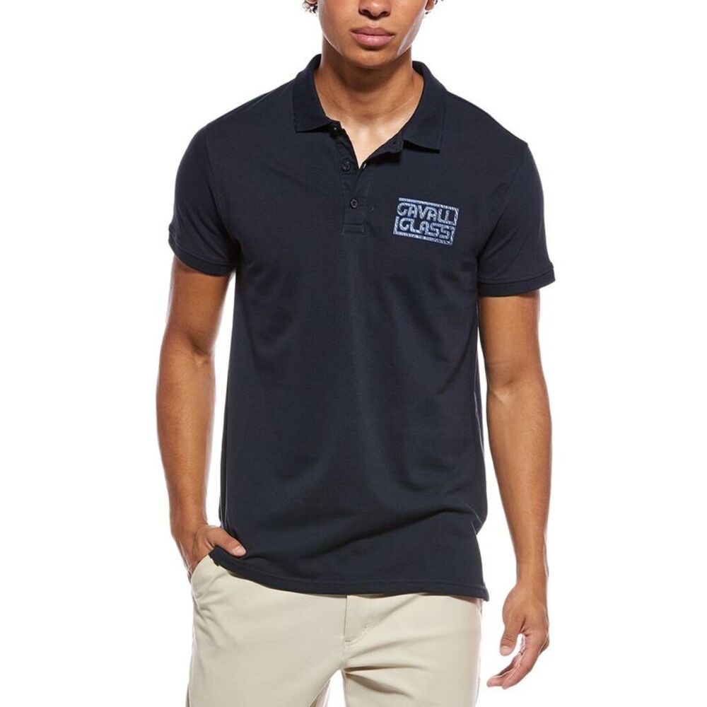 Cavalli Class Mens  Polo Shirt, Navy